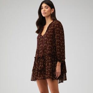 🌻Cleobella Jaslynn Mini Dress Zadia Block Print Boho Paisley Floral Handmade SM